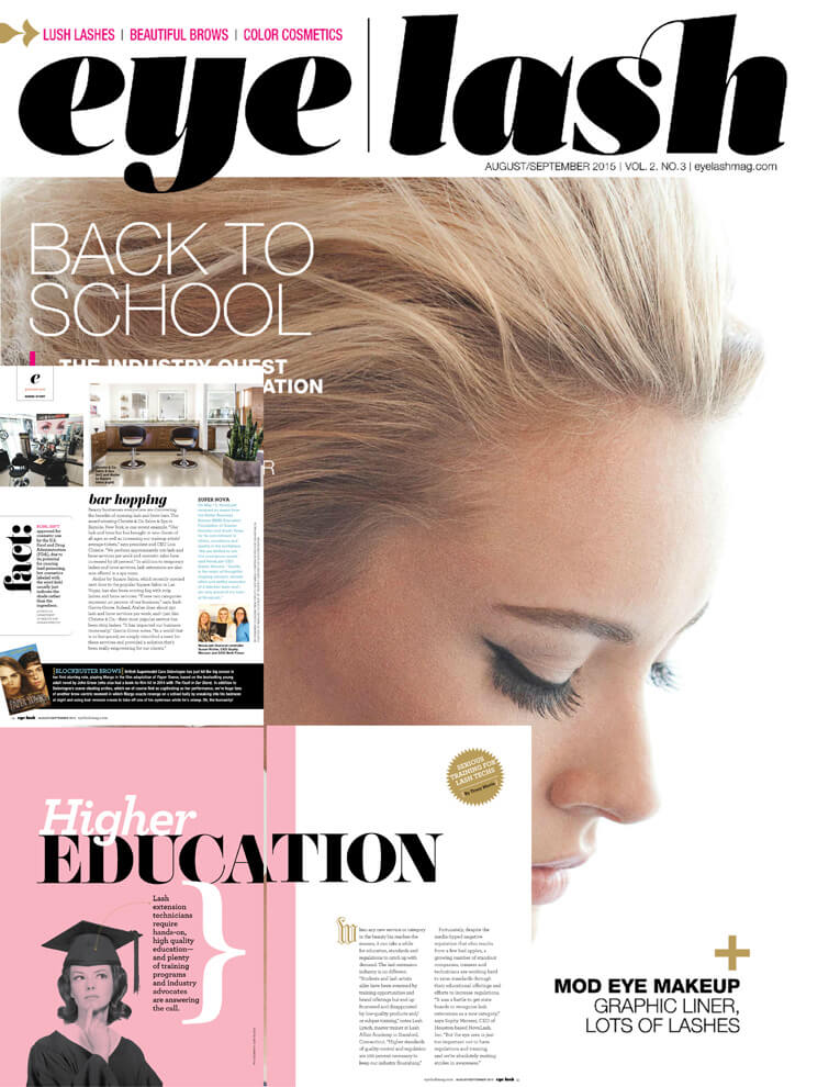 eyelash magazine August and September 2015 edition
