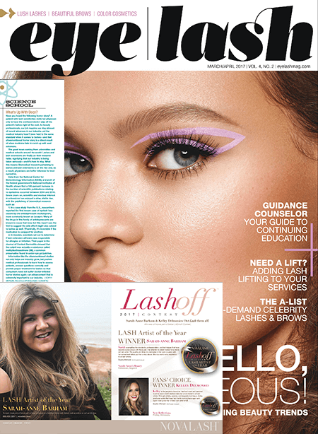 eyelash magazine March and April 2017 edition