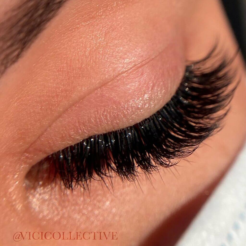 Close to eyelashes