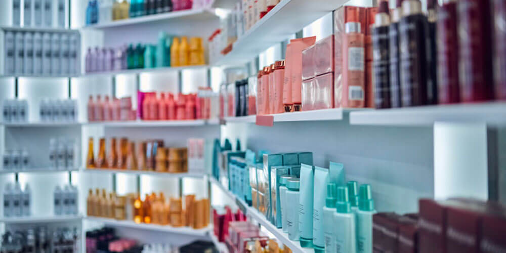 cosmetic product wall