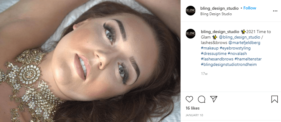 Girl with Eyelash Social Media Post